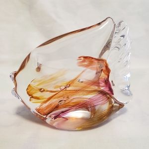 Glass Fish Paperweight.  Signed but hard to read 1999